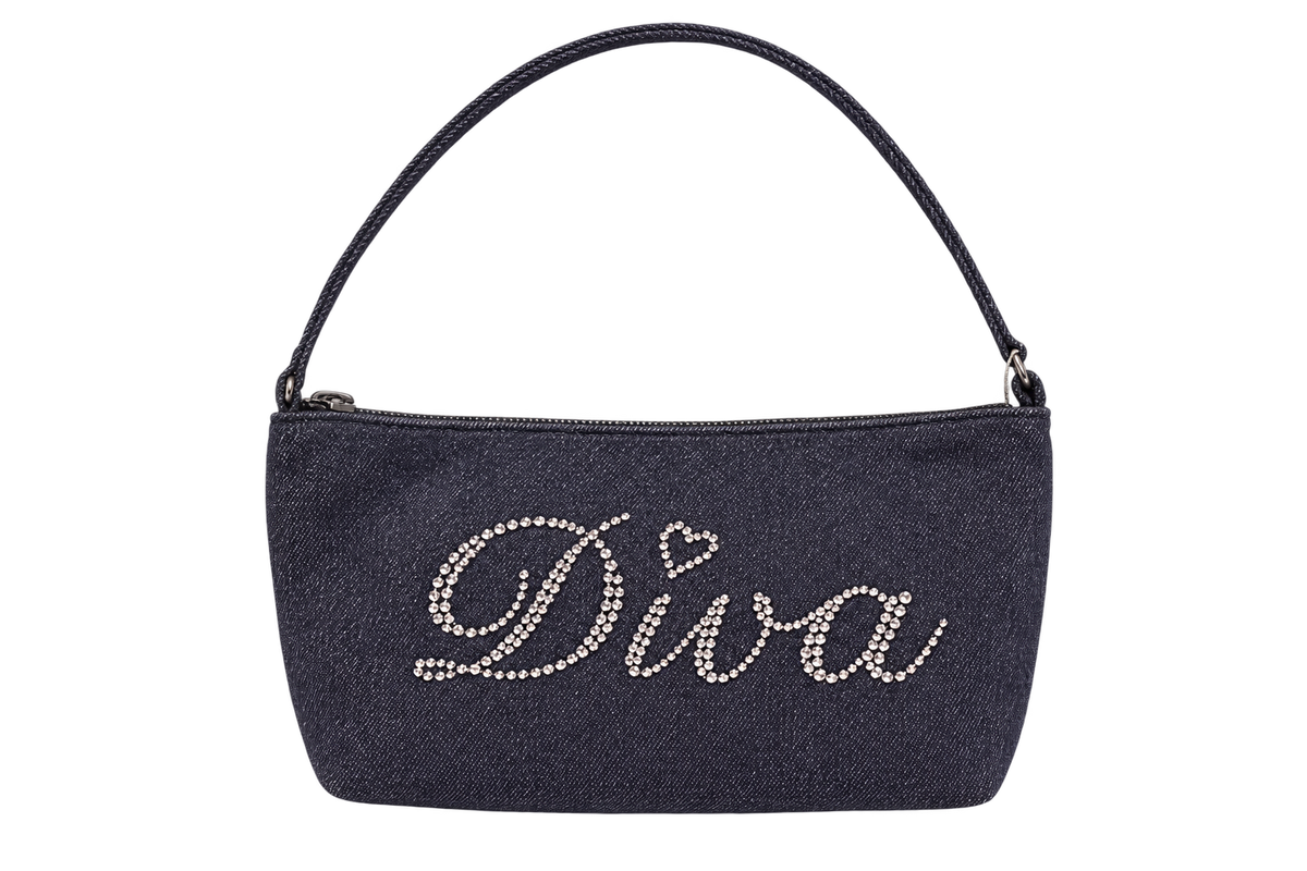 GOD'S FAVOURITE Rhinestone Denim Shoulder Bag（副本）