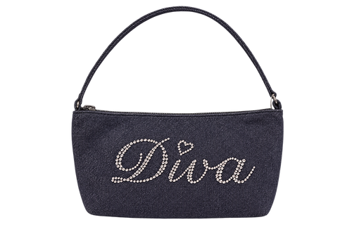 GOD'S FAVOURITE Rhinestone Denim Shoulder Bag（副本）