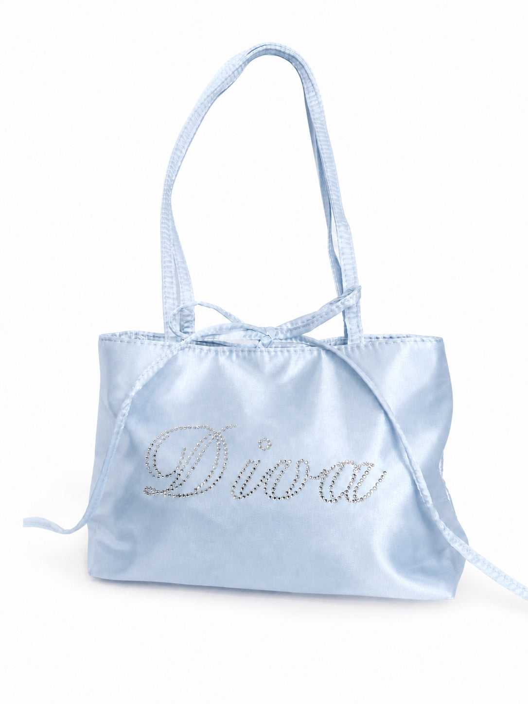 Pink Diva Bedazzled Satin Shoulder Bag