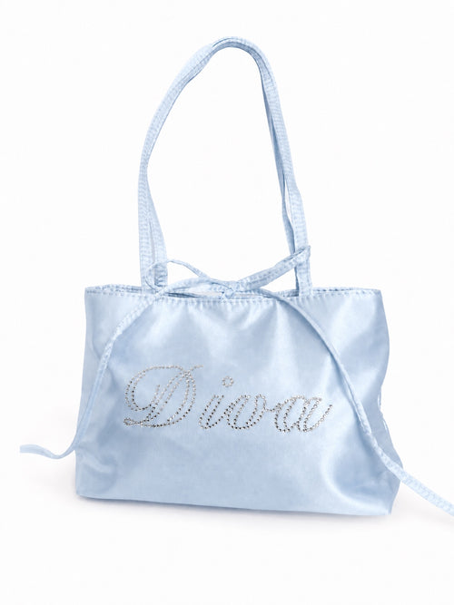 Pink Diva Bedazzled Satin Shoulder Bag