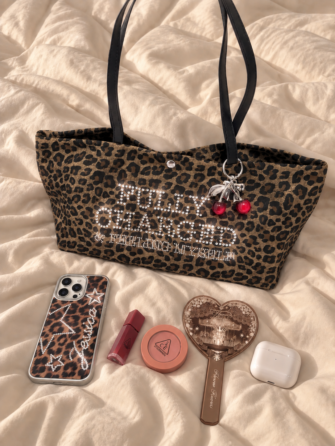FULLY CHARGED & FEELING MYSELF Rhinestone Shoulder Bag