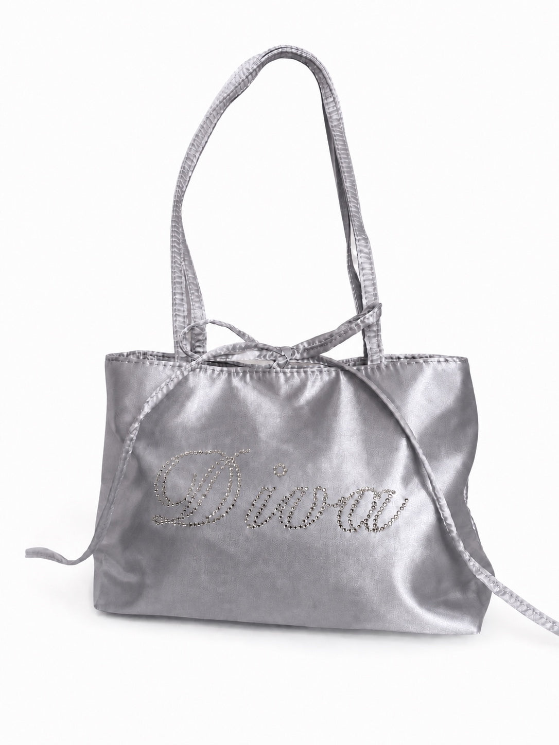 Pink Diva Bedazzled Satin Shoulder Bag